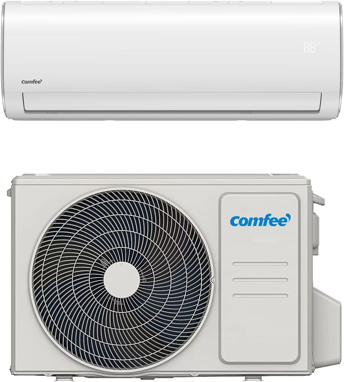 COMFEE' Climatizzatore Monosplit 9000 BTU Inverter. 1 Unità Interna + 1 Unità Esterna. Condizionatore Fisso Classe di efficienza A++/A+. Kit Wi-Fi incluso. GAS R32. TROPICAL 9K [Classe di efficienza energetica A++]