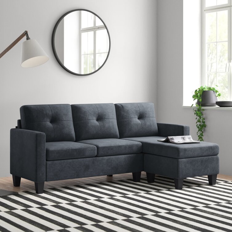 Almendarez 77 Wide Reversible Modular Sofa & Chaise With Ottoman