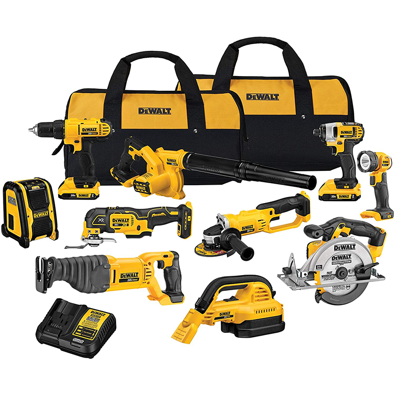 DEWALT 20V Max Cordless Drill Combo Kit. 10-Tool (DCK1020D2)