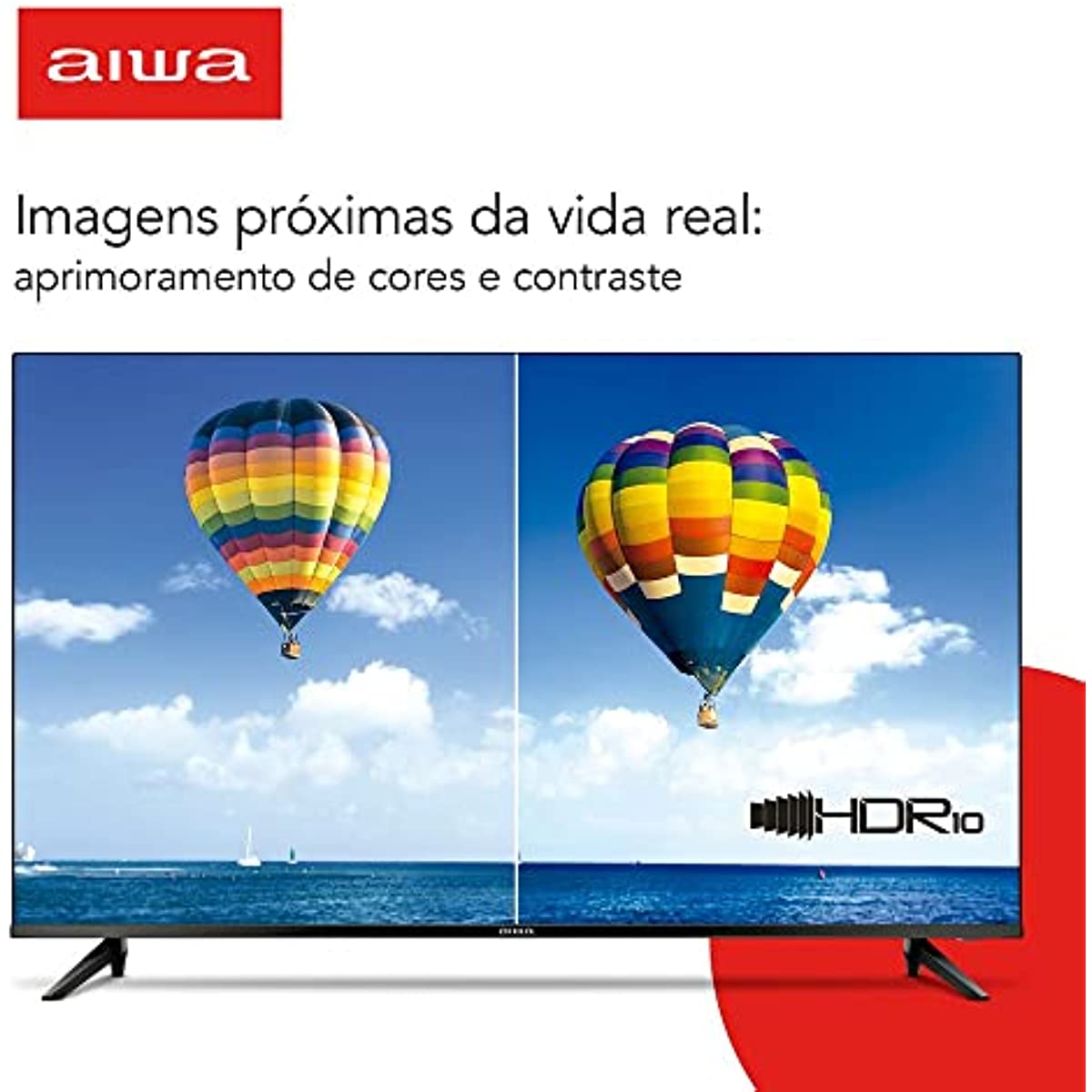 SmartTV Aiwa 50 4K. Borda Ultrafina. HDR10. Dolby Áudio - AWS-TV-50-BL-01 TV 50 SMART - BORDA INFINITA AWS-TV-50-BL-01 BIVOLT