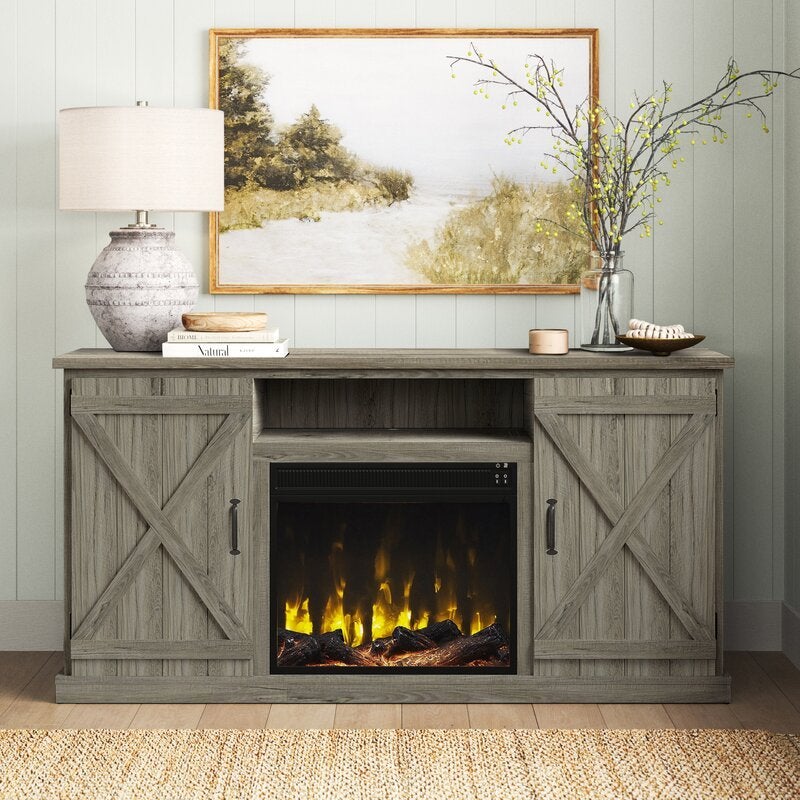 TV Stand for TVs up to 70 with Fireplace Included