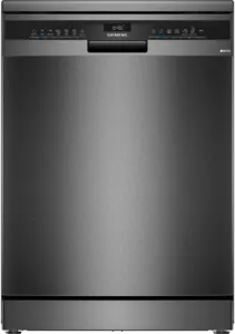Siemens - iQ300 Free-standing dishwasher 60 cm Brushed black steel anti-fingerprint SN23EC03ME