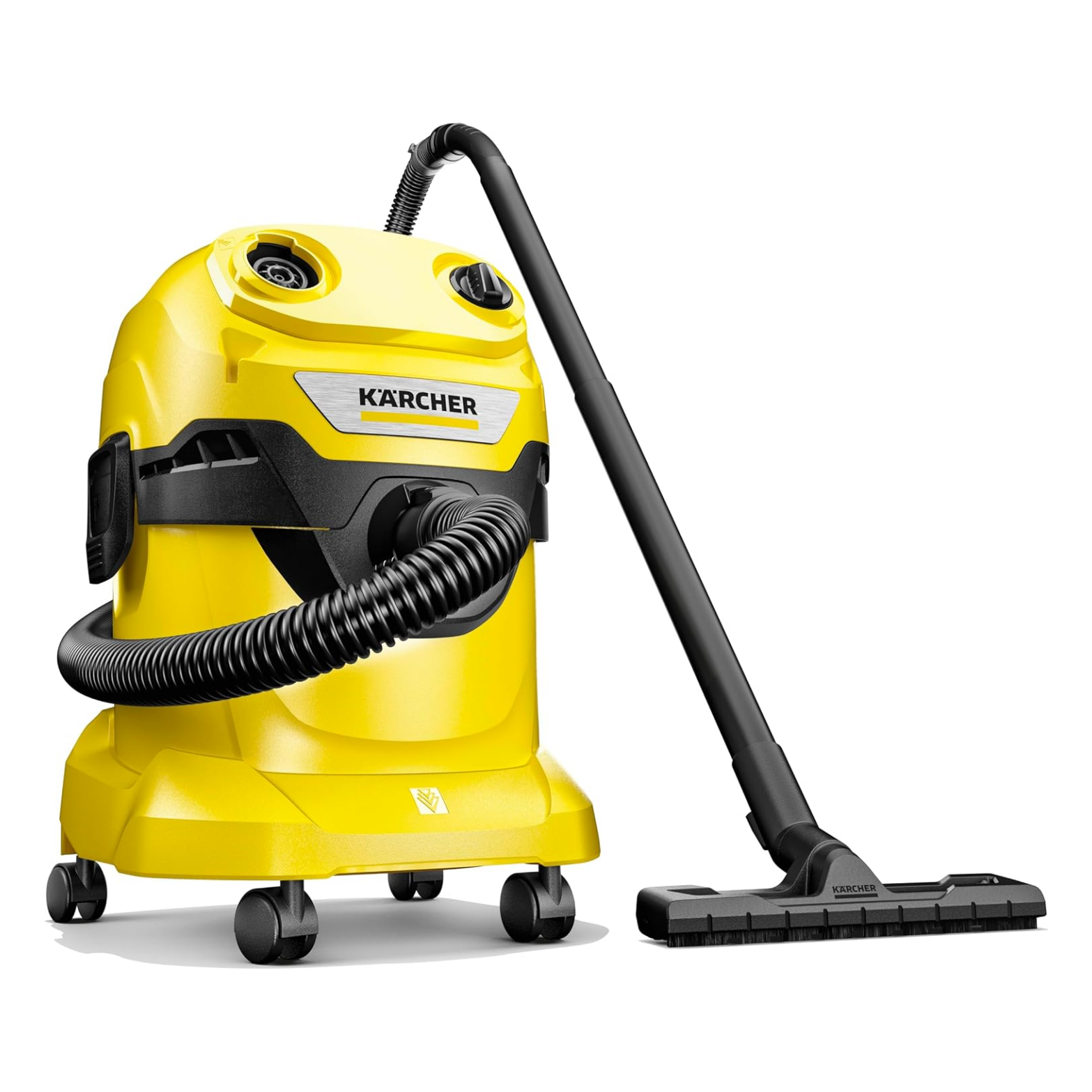 Kärcher Aspirateur Eau et Poussières WD 4 V-20/5/22, Puissance : 1000W, Cuve Polypropylène : 20L, Flexible d'Aspiration : 2,2m, Soufflerie, Filtre Plissé Plat, Suceurs Sol Fentes, Sachet Filtre Ouate