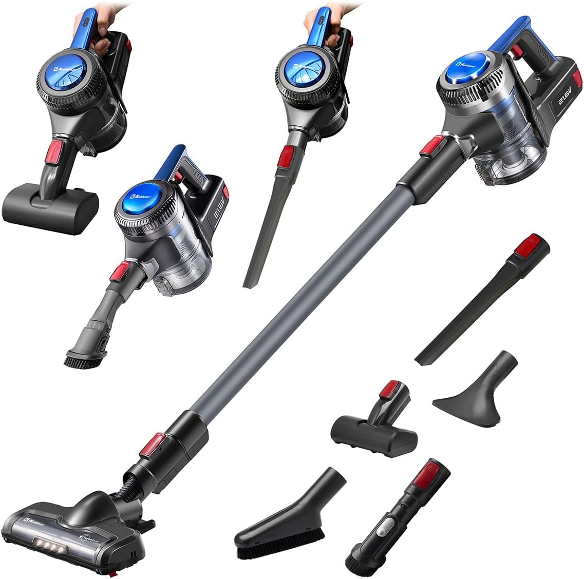 Koblenz Venus Lightweight Cordless Vacuum Cleaner with Detachable Battery. Wireless Vacuum Cleaner for Carpet and Floor. Pet Hair