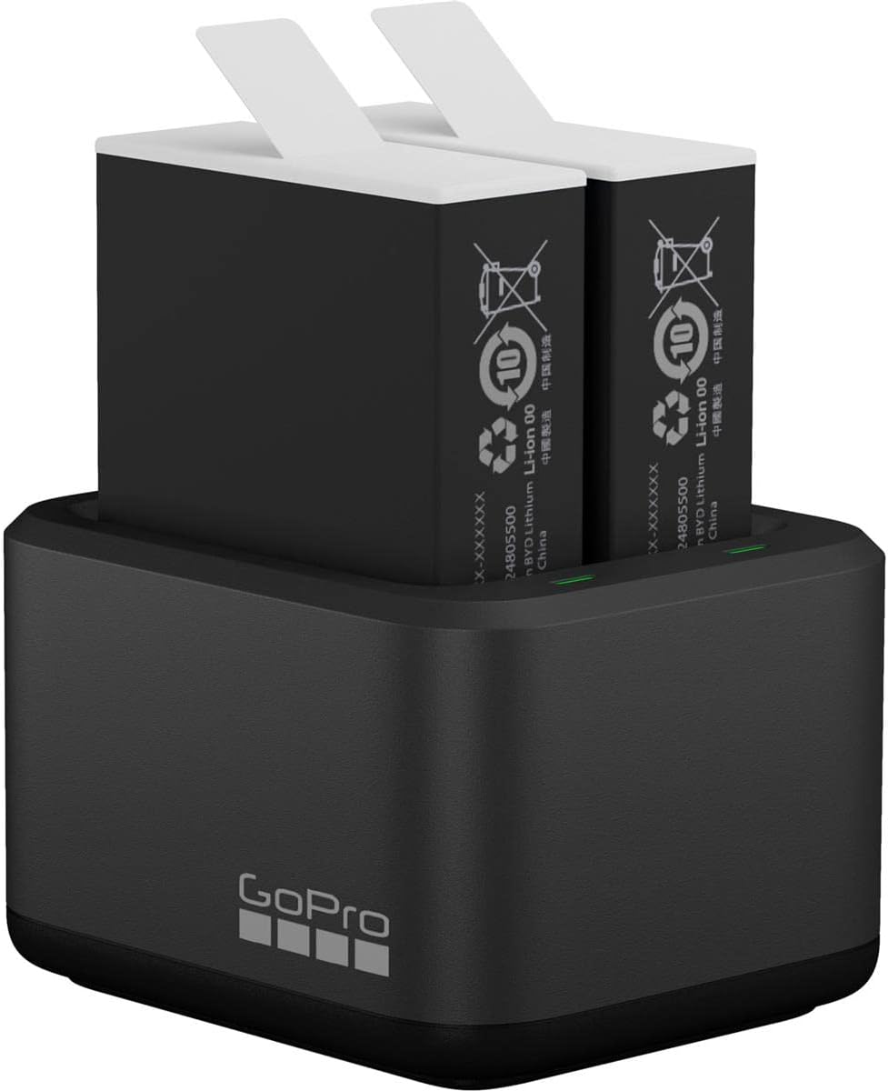 GoPro Dual Battery Charger   2 Enduro Batteries (HERO11 Black/HERO10 Black/HERO9 Black) - Official GoPro Accessory