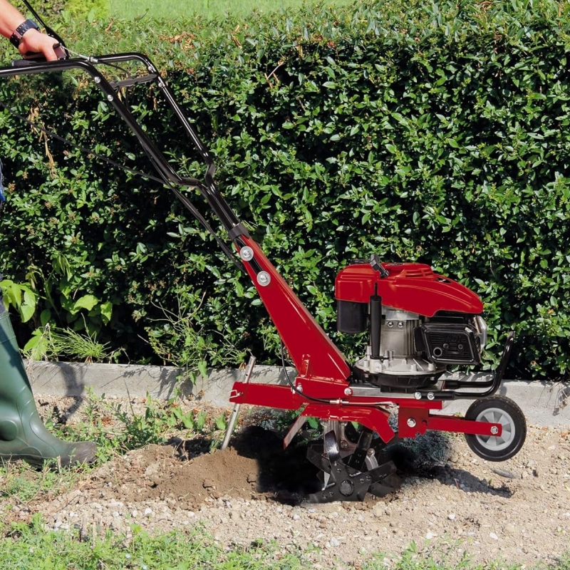 Einhell GC-MT 2236 Petrol rotary tiller (petrol. 4-stroke engine. air cooling. 2.2 kW. width 36 cm. depth 22 cm. height-adjustable guide handles and brake spur)