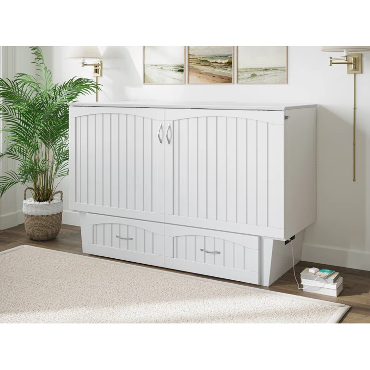 Kindig Murphy Bed Chest with 6 Mattress. Storage and Built-in Charger