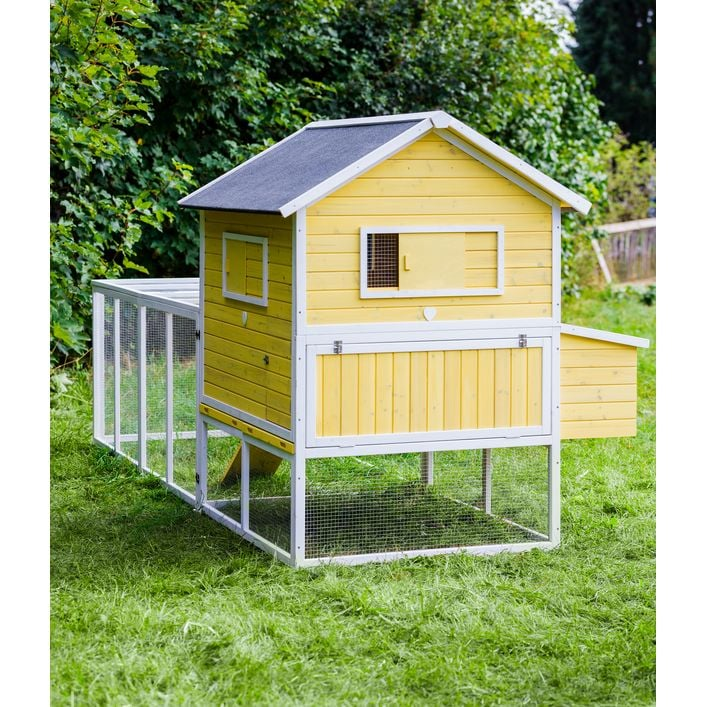 Dehner Lieblinge Hühnerstall Miami. gelb. ca. B337/H158.5/T145.8 cm