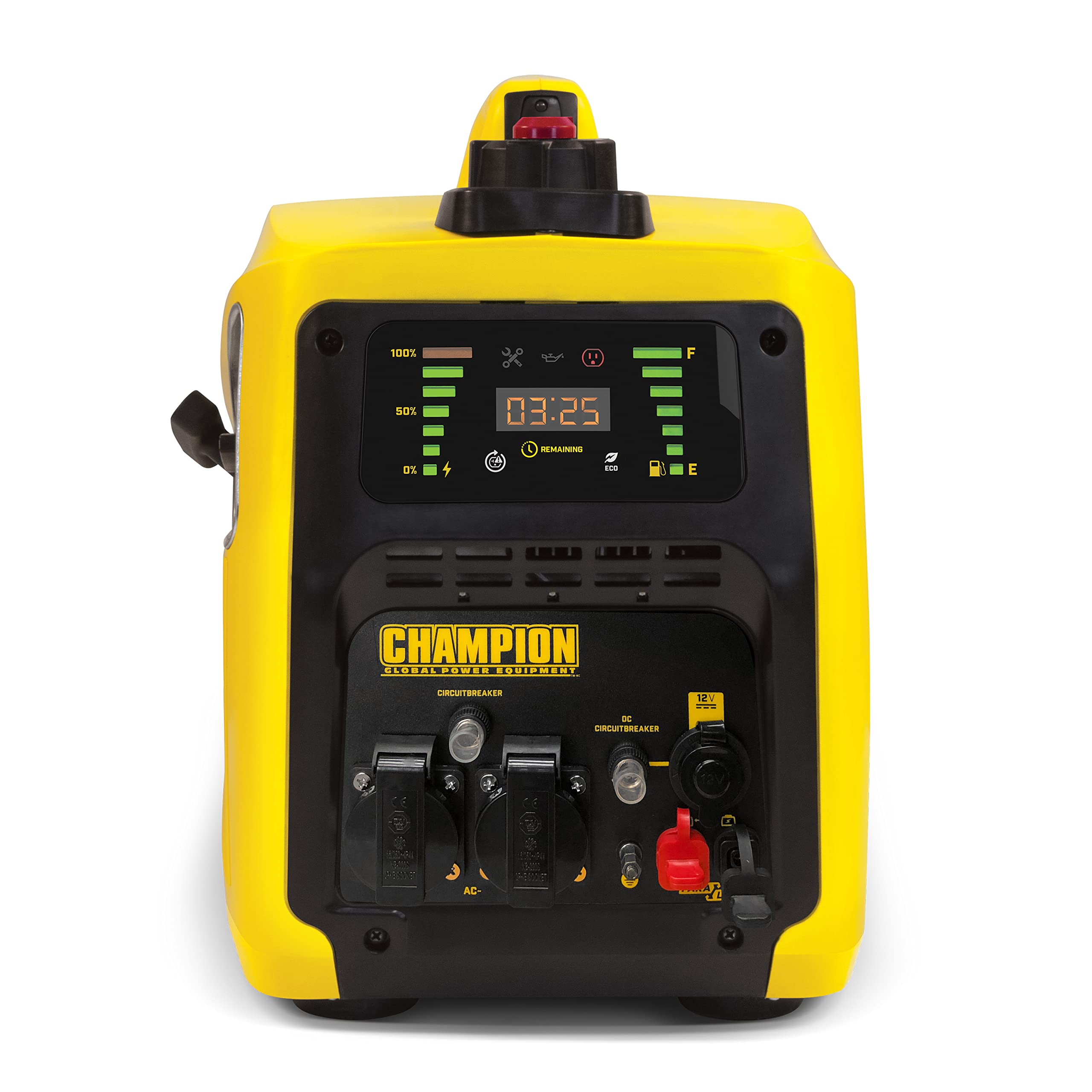 Champion Power Equipment 8200i-EU Petrol Power Converter (2000 Watt. Portable Inverter. Generator with LED Display. 80 cm?? Motor. Running Time up to 11 Hours. Extremely Quiet)