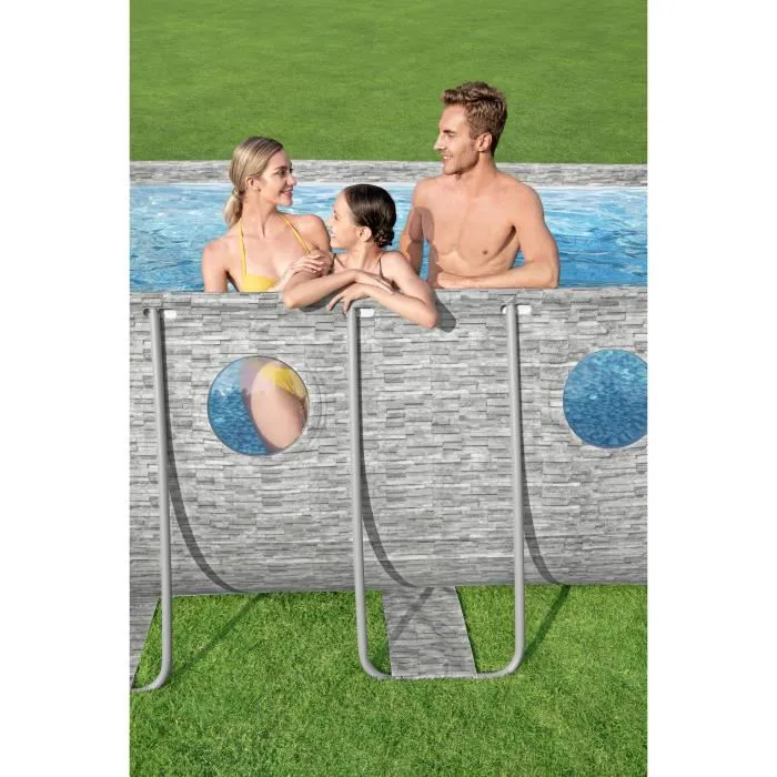 Above Ground Pool Kit - BESTWAY - Power Steel - 549 x 274 x 122 cm - Oval (With filtration pump. ladder. cover)