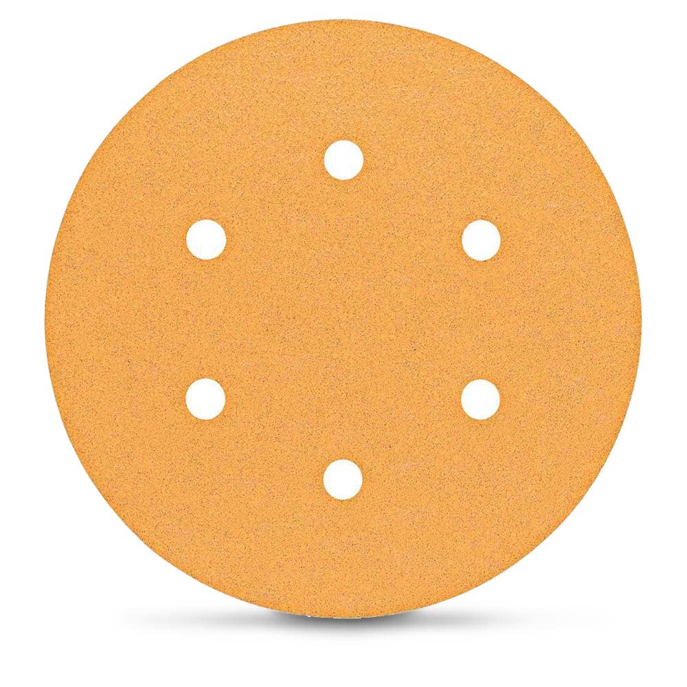 BOSCH 150mm 180-Grit 6-Hole Hook & Loop Sanding Disc for Wood & Paint - C470 - 5 Piece
