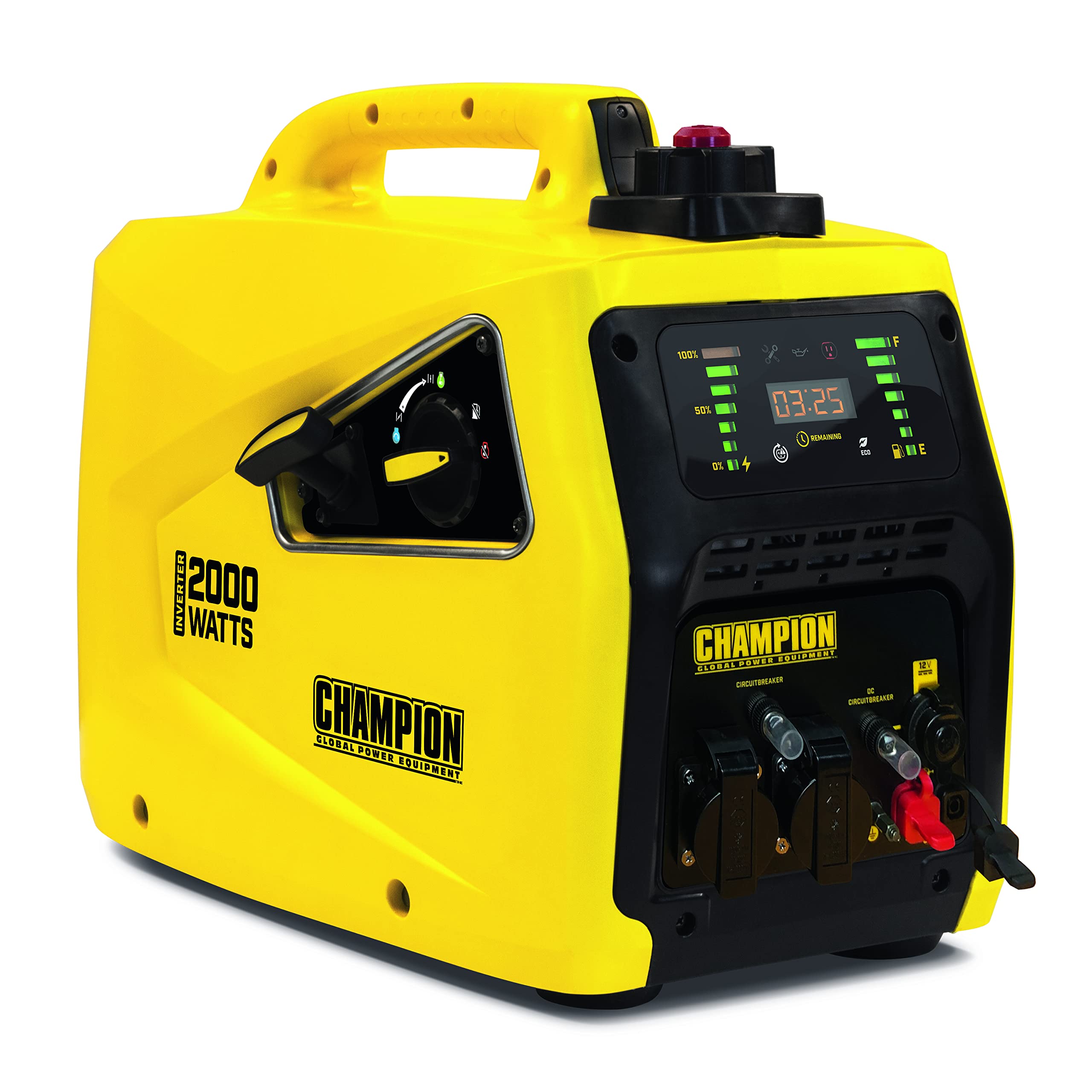Champion Power Equipment 8200i-EU Petrol Power Converter (2000 Watt. Portable Inverter. Generator with LED Display. 80 cm?? Motor. Running Time up to 11 Hours. Extremely Quiet)