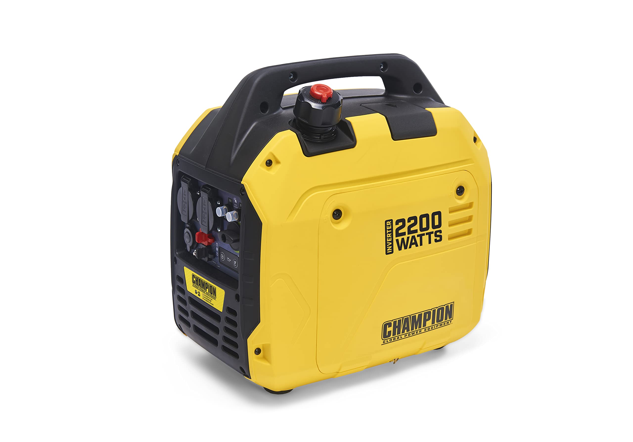 Champion Power Equipment The Mighty Atom Power Generator (2200W Inverter Petrol Only. 58dBA - 7m Distance. 12V DC Socket and Dual Port USB Adapter. for Camping / Outdoor) 9200i-EU