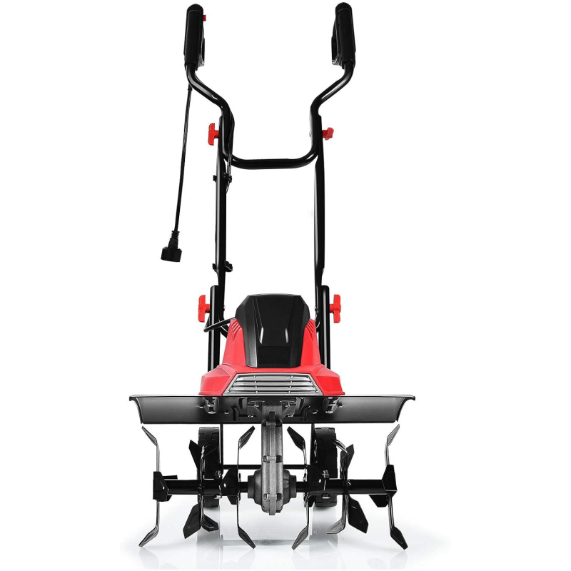 RELAX4LIFE Electric Tiller 1500 W at 400 RPM. Tiller with Working Depth 22 CM. Width 43 CM and 6 Blades. Foldable Handle and Safety Button for Garden (1500W)