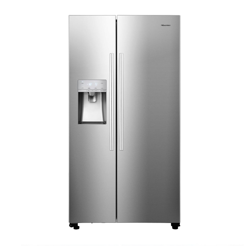 Hisense RS694N4ICE Freestanding American Side-by-Side Fridge Freezer - Total No Frost - Plumbed Water and Ice Dispenser - 562 liters - Stainless Steel - E Rated [Energy Class E]