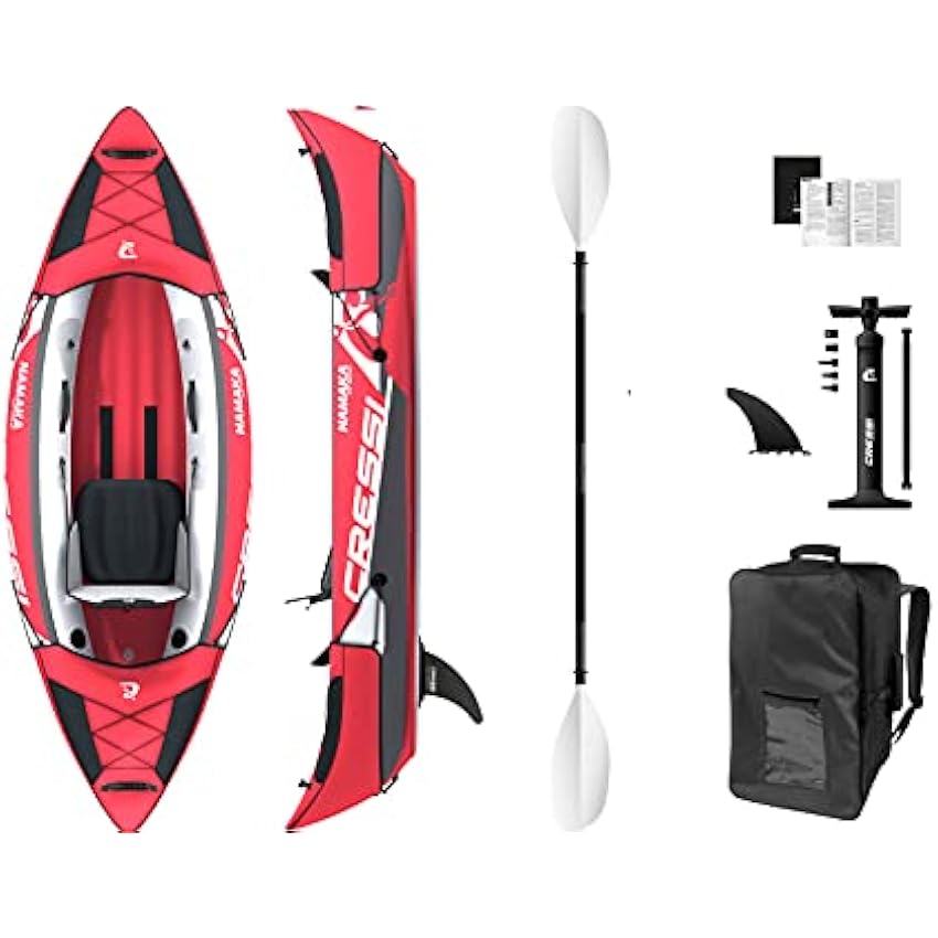 Cressi Namaka Ikayak Set 8'2'' - Kayak Gonfiabile Posto Singolo. Colore Rosso