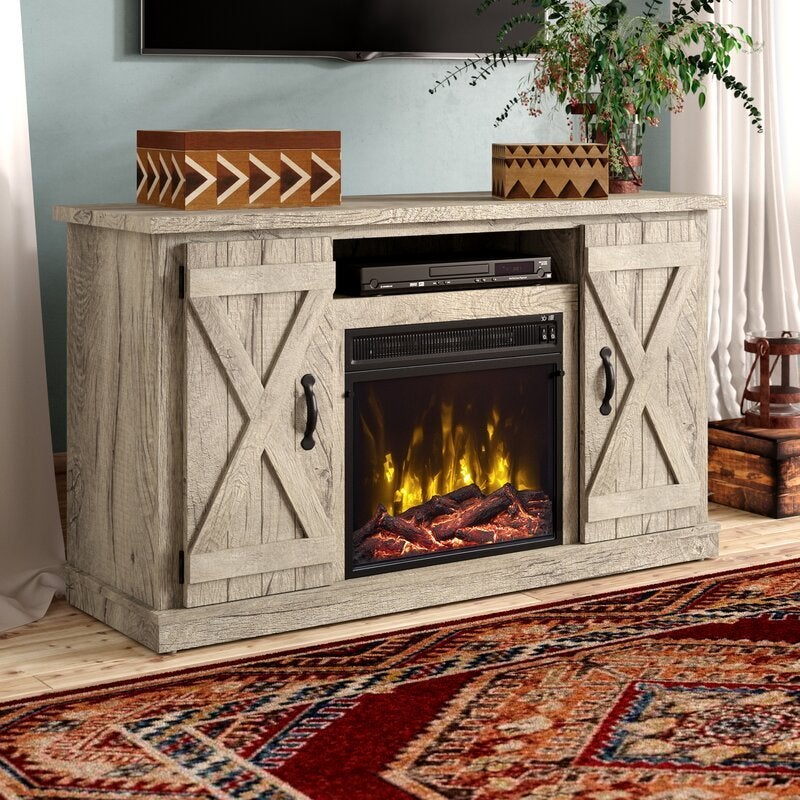 TV Stand for TVs up to 55 with Fireplace Included