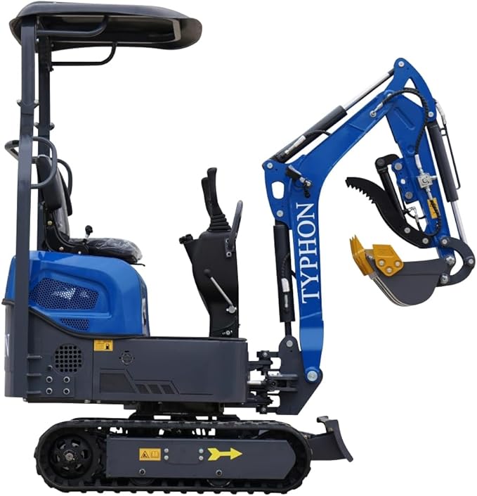 Terror XI Storm Mini Excavator C 1.1 Ton Trench Digger with Boom Swing. Hydraulic Thumb Clip. Bucket. Hydraulic Oil Cooler