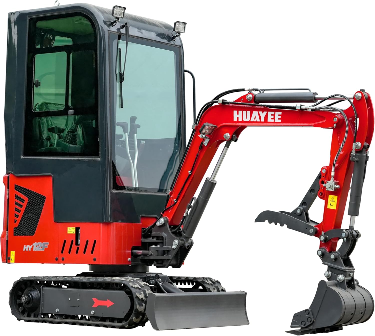 1.4T Mini Excavator with Cab. 13.5HP B&S Engine. Pilot Controls for Construction Landscaping. Includes Mechanical Thumb & Quick Coupler. Side Swing Booml. Includes delivery & unloading services