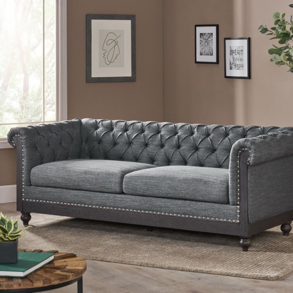 Pausch 78.75 Rolled Arm Chesterfield Sofa