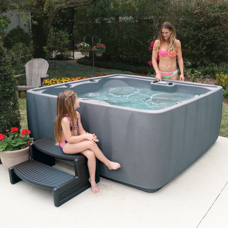 Aquarest Spas. Powered By Jacuzzi® Pumps 6 - Person 29 - Jet Square Plug And Play Hot Tub with Ozonator