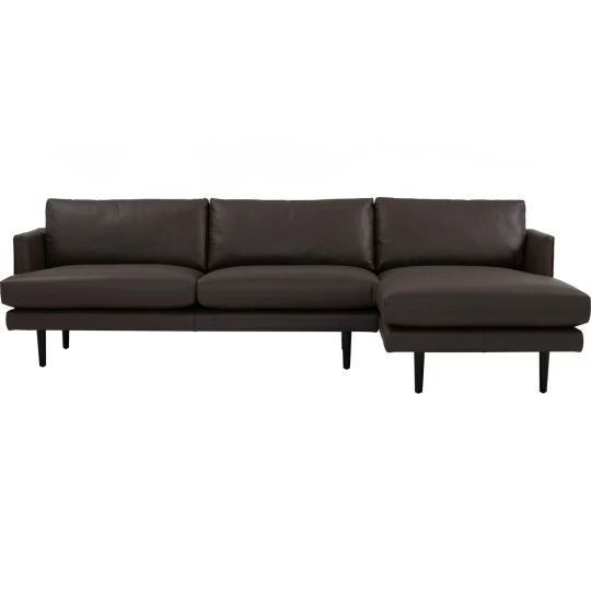 L-Shaped Sofa. Dark Chestnut