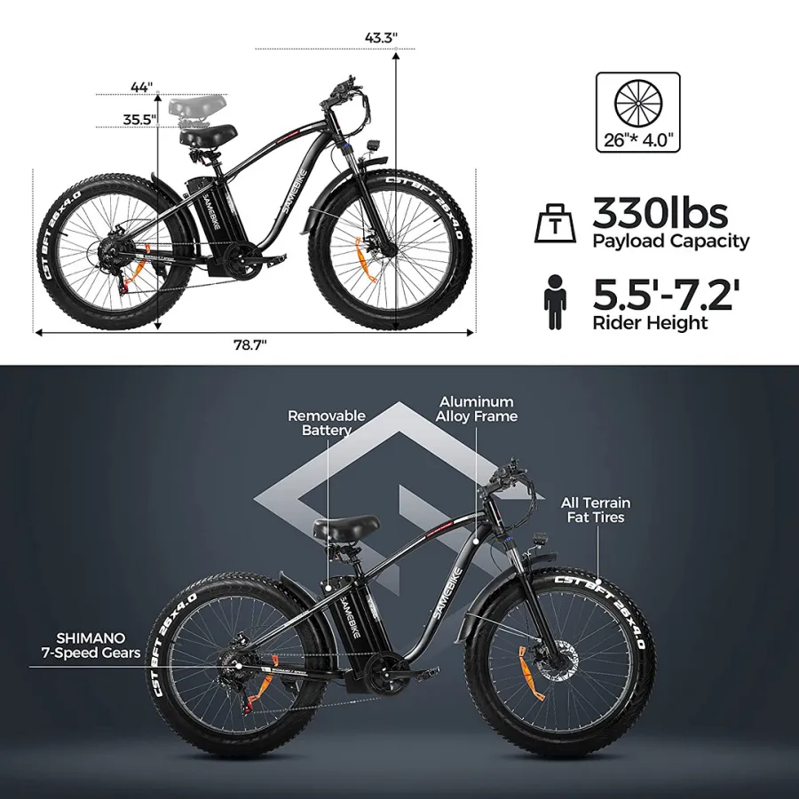 Clearance Sale Outdoor electric bike with 48V / 15Ah lithium battery