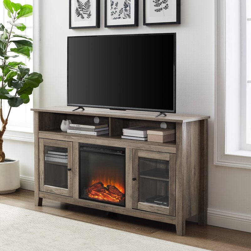 TV Stand for TVs up to 65 with Fireplace Included