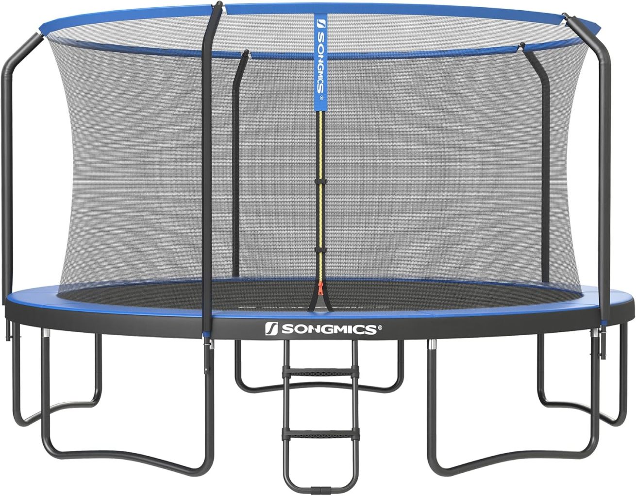 SONGMICS Outdoor Trampoline Ø 427 cm. Round Garden Trampoline with Safety Net and Ladder. Edge Cover. Padded Frame. for Childre