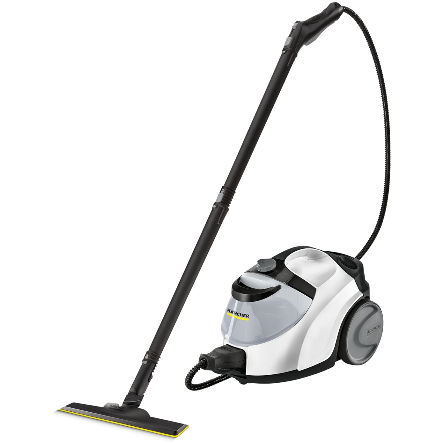 Kärcher Dampfreiniger SC 5 EasyFix Iron mit Heißwasser-Zuschaltung, Dampfdruck: 4,2 bar, Aufheizzeit: 3 min., Fläche: ca. 150 m², Tank: 0,5 l + 1,5 l, Bodenreinigungsset, Dampfdruck-Bügeleisen