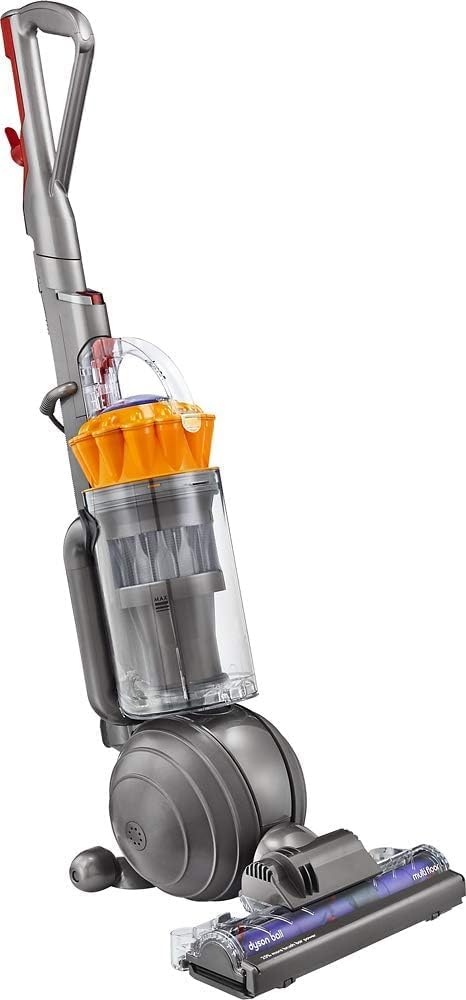 Dyson Ball Multi Floor. Upright Vacuum Cleaner. Powerful Suction. HEPA Filter. Self Adjusting Cleaner Head. Instant Release Wand. Bagless. Width Cleaning Path. Iron/Yellow. Bundle W/GM Cleaning Brush