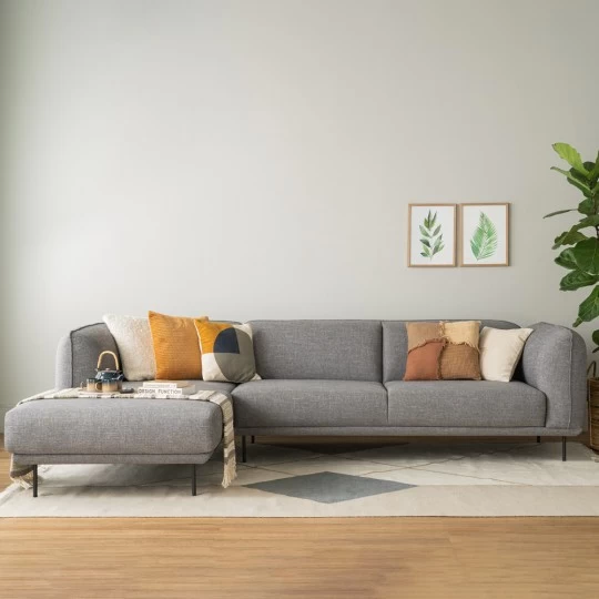 L-Shaped Sofa. Grey