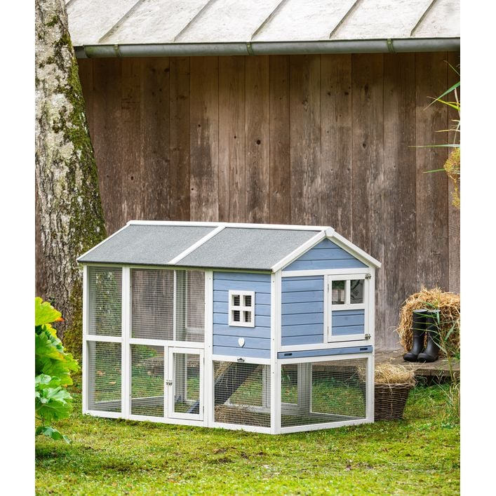 Dehner Lieblinge XXL Nagerheim Funny Flocke. hellblau. ca. B170/H120/T99 cm