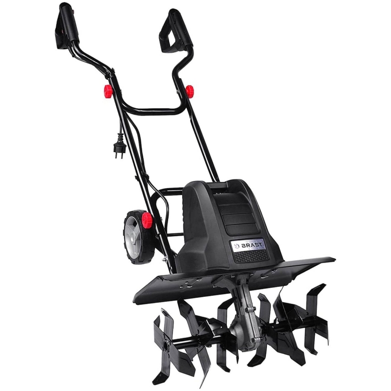 BRAST electric tiller: 1500 Watt - 45 cm Width. 22 cm Working Depth - 6 Cutters - 24 Blades -3 Mod Diff. power - very safe - 400 TRS/Min - electric tiller. Wired