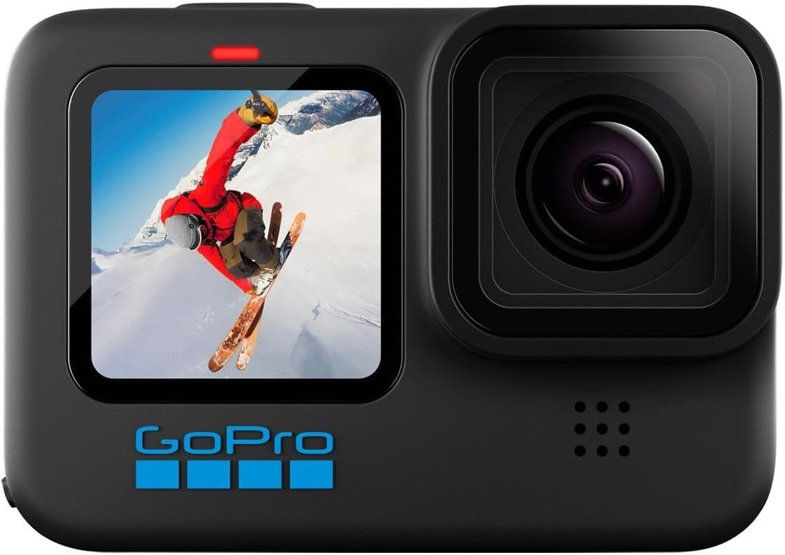 GoPro HERO10 Black - Waterproof Action Camera with Front LCD and Touch Rear Screens. 5.3K60 Ultra HD Video. 23MP Photos. 1080p Live Streaming. Webcam. Stabilization