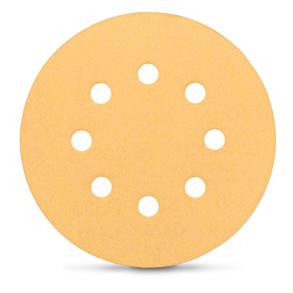 BOSCH 125mm 40-Grit 8-Hole Hook & Loop Sanding Disc for Wood & Paint - C470 - 5 Piece
