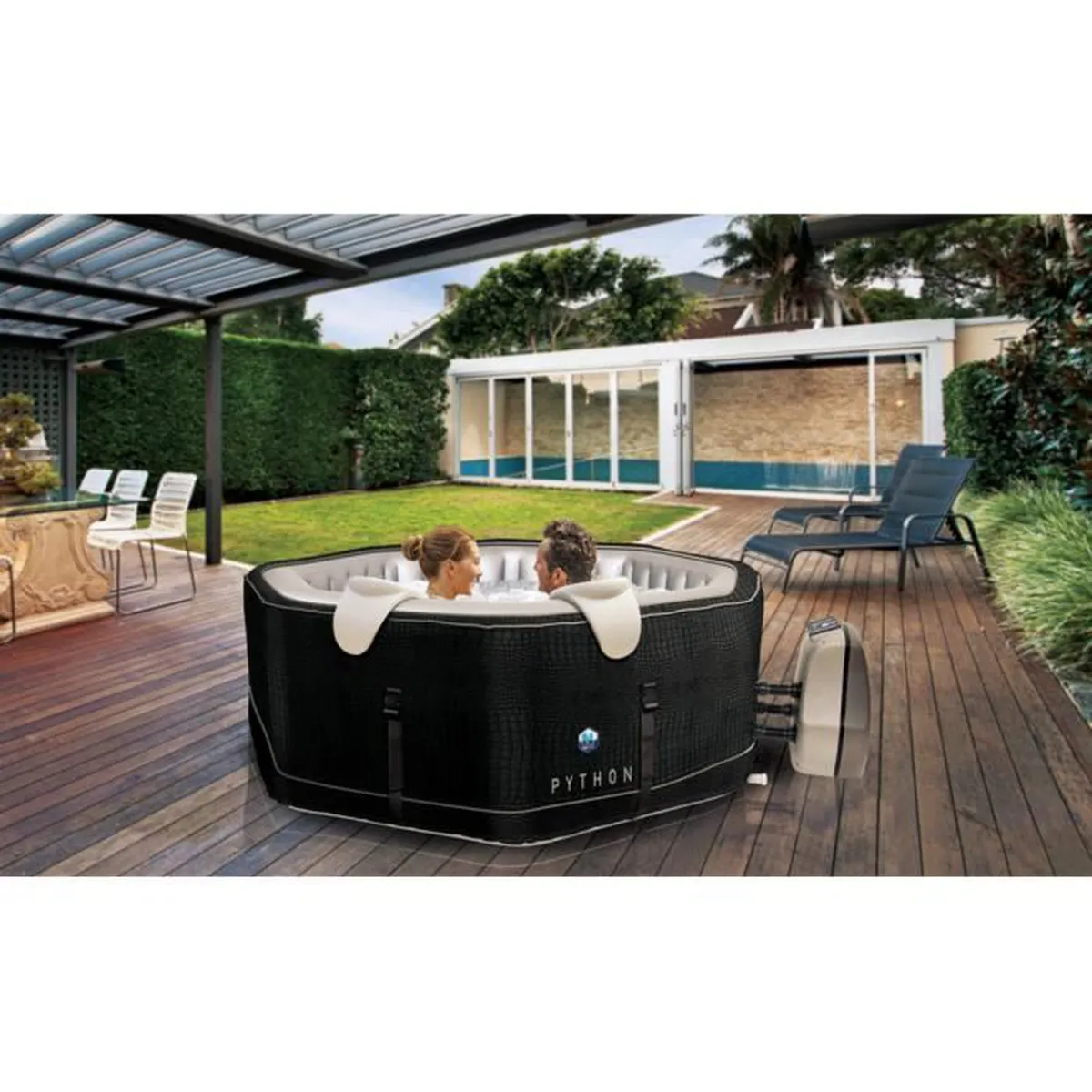Spa gonflable octogonal NetSpa Python - 5/6 personnes - 1.95m x 1.95m x 70cm