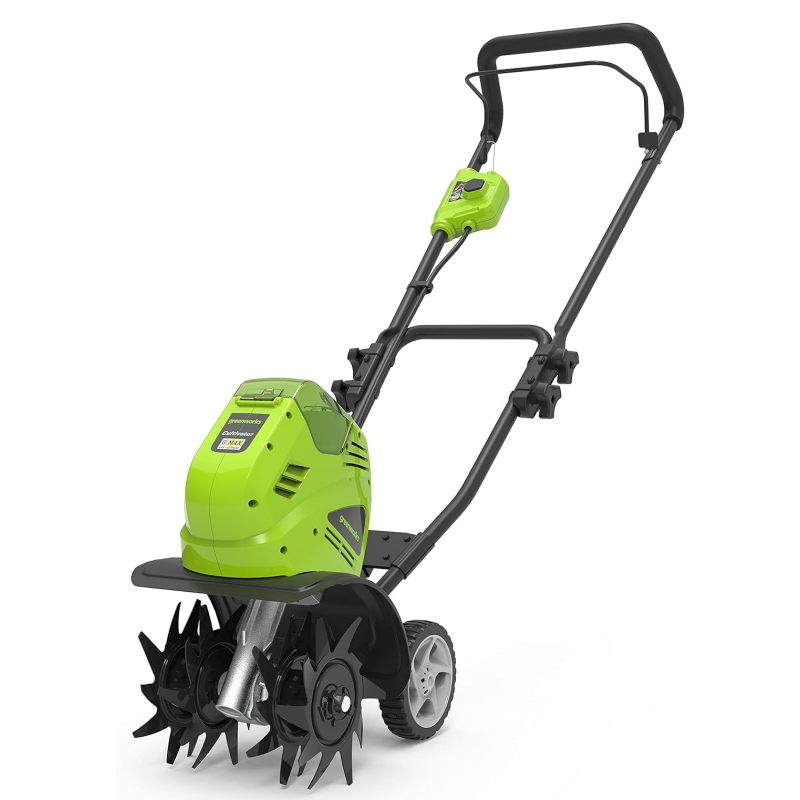 Greenworks G40TL - Battery-powered rotary cultivator. motor hoe with front toothed tiller. working width 25cm. action depth 13cm. WITHOUT 40V battery and charger