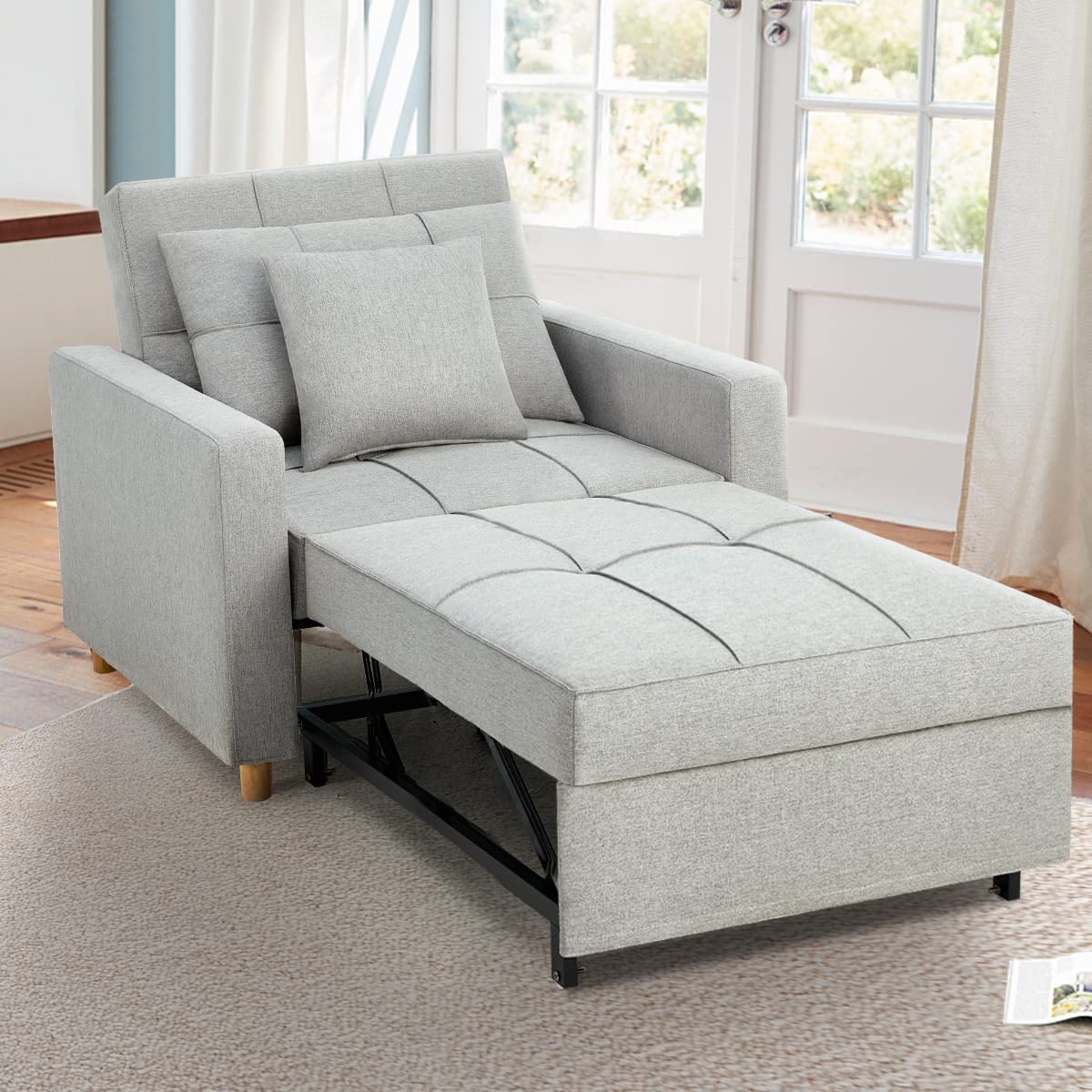 40 Inch 3-in-1 Convertible Chair Bed.Sofa Bed.