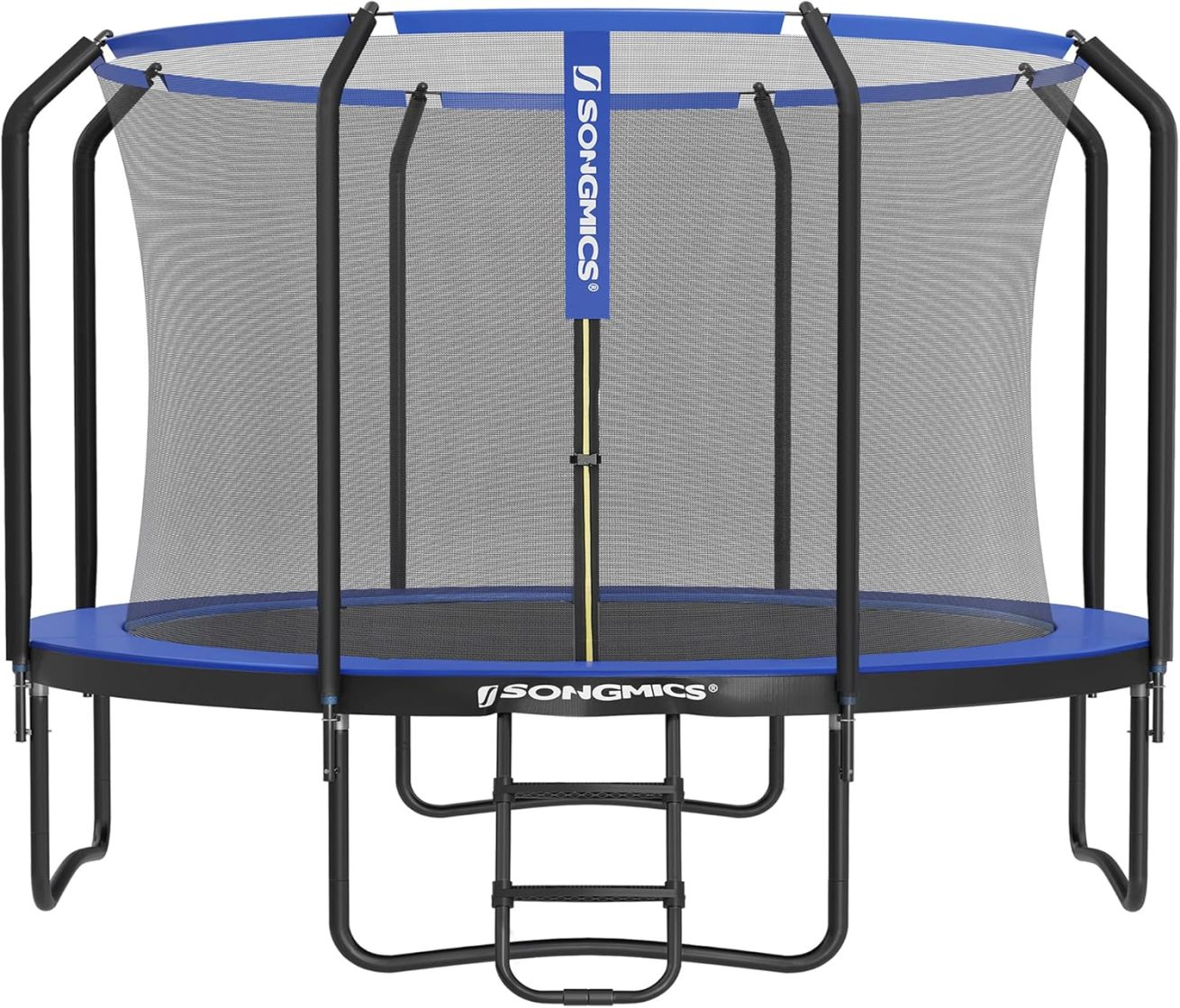 SONGMICS Outdoor Trampoline Ø 366 cm. Round Garden Trampoline with Safety Net and Ladder. Edge Cover. Padded Frame. for Children